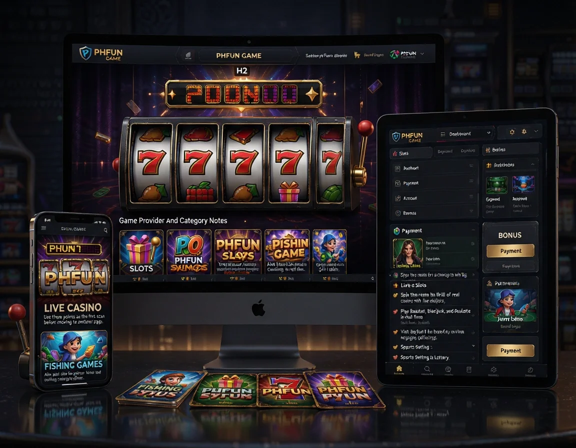 PHFUN Page: Phfun Game. Keyword: Phfun Game. H2: Game Provider And Category Notes. Paragraph: Use these points as the first scan before moving to another page.. List items: Slots: Spin the reels for a chance to win big. PHFUN Slots offer various themes and jackpots, from classic fruit machines to modern video slots. Check out Phfun Slots for more., Live Casino: Experience the thrill of a real casino with live dealers. Play Baccarat, Blackjack, and Roulette in real-time. Visit Phfun Live Casino to join a table., Fishing Games: Aim and shoot for prizes in these interactive and visually engaging games. They're a fun break from traditional casino offerings., Sports Betting and Lottery: Beyond casino c
