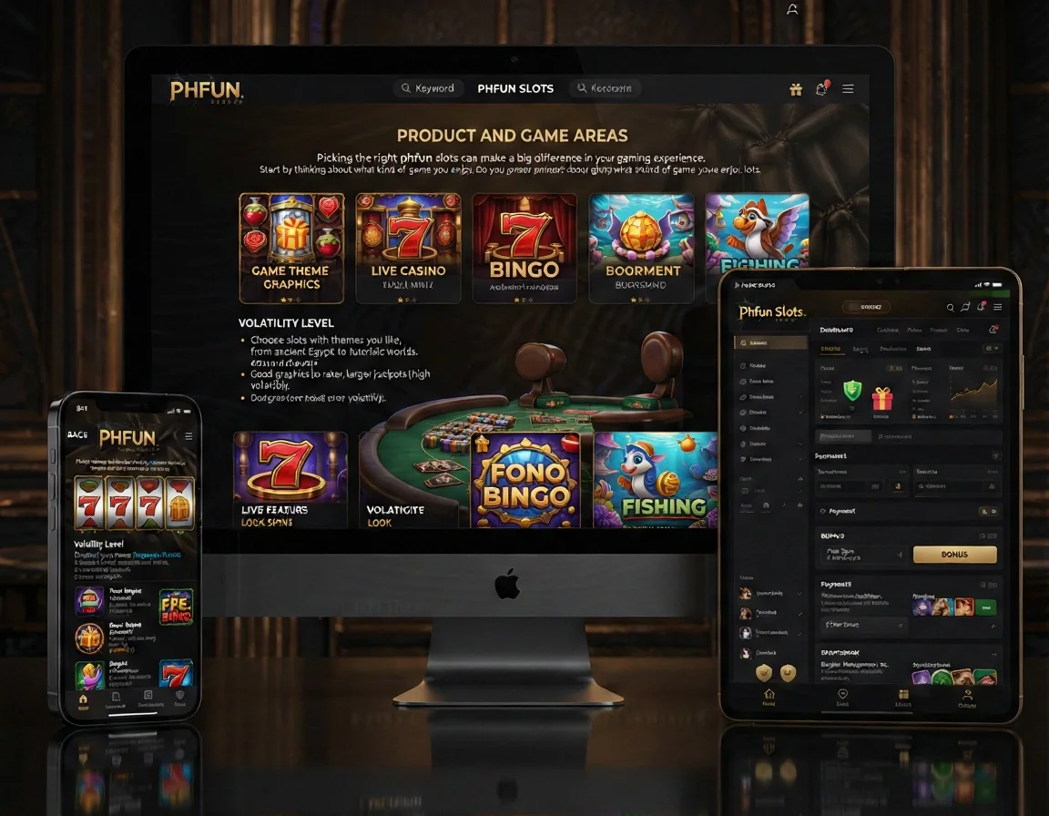 PHFUN Page: Phfun Slots. Keyword: Phfun Slots. H2: Product And Game Areas. Paragraph: Picking the right phfun slots can make a big difference in your gaming experience. Start by thinking about what kind of game you enjoy. Do you prefer simple gameplay or elaborate themes with lots. List items: Game Theme &amp; Graphics: Choose slots with themes you like, from ancient Egypt to futuristic worlds. Good graphics make the game more enjoyable., Volatility Level: Decide if you prefer frequent small wins (low volatility) or rarer, larger jackpots (high volatility)., Bonus Features: Look for Free Spins, multipliers, and other bonuses that add excitement and potential for bigger wins., Budget Management: Se